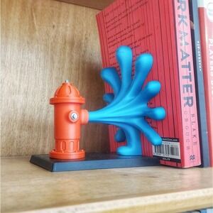 Whimsical Industrial Fire Hydrant Book End Set of 2 - Colorful and Homemade